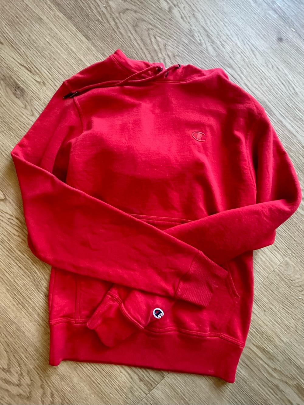 Champion Men's Sweatshirt in Red with Logo